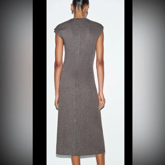 NWT Zara Soft Knotted Dress - Picture 6 of 13